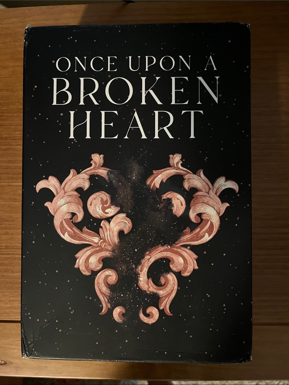 Once Upon a Broken Heart Decorative Book Box - Black and Rose Gold
